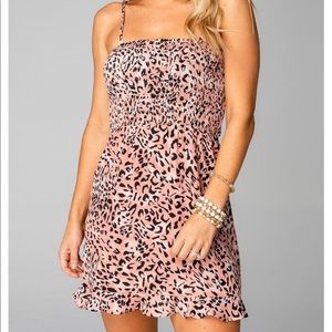 Buddy love pink leopard mini dress